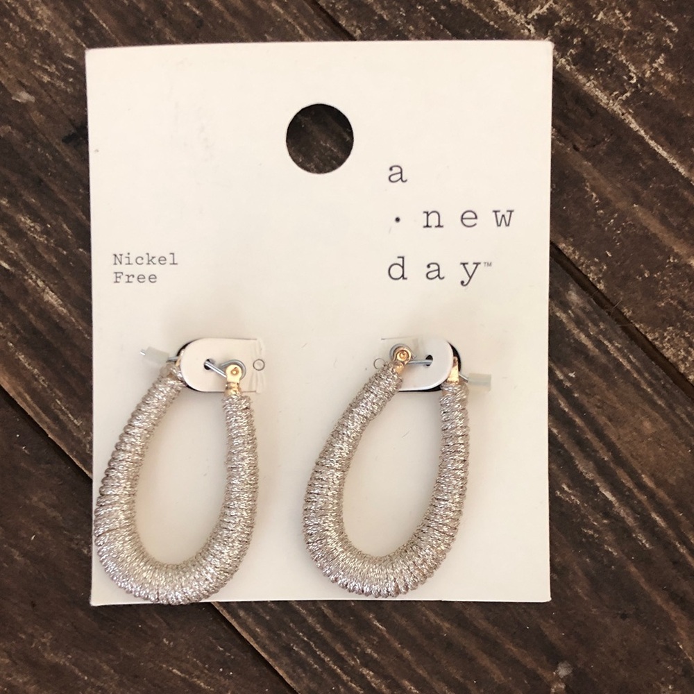 A New Day Textured Silver Earrings